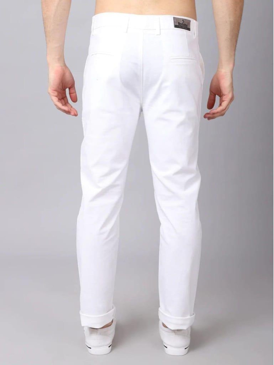 Rodamo Men White Slim Fit Trousers