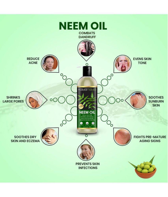 Kayamaya 100% Pure Neem Oil for Hair & Skin Oil 100 mL Pack of 2