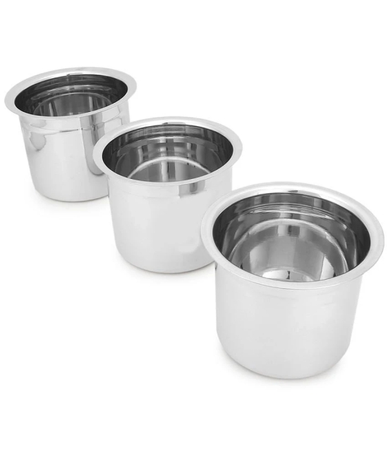 HOMETALES Steel Stainless Steel ( Set of 3 )