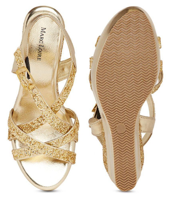 MARC LOIRE - Gold Womens Wedges Heels - 5