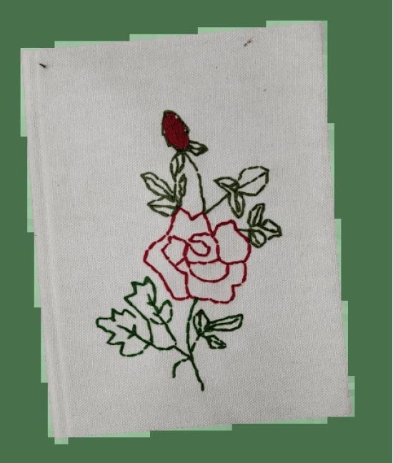 Nirjhari Crafts Handmade Embroidery Diary In a Flower Design