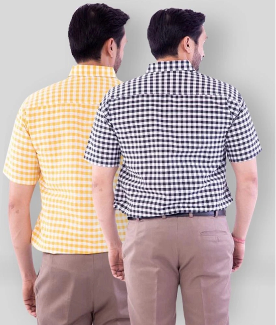 DESHBANDHU DBK - Multicolor Cotton Blend Regular Fit Mens Casual Shirt (Pack of 2) - None