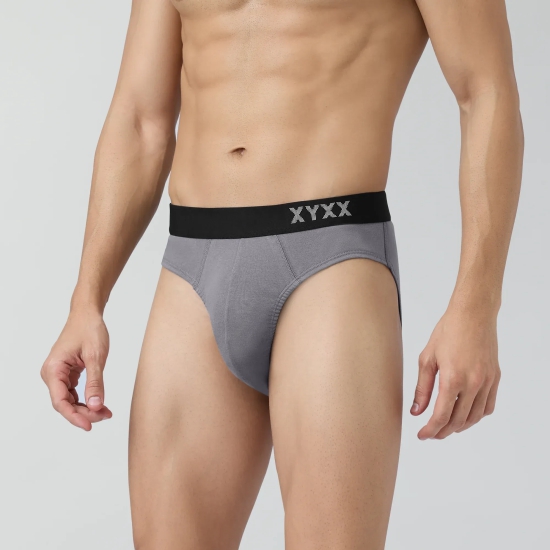 Pace Cotton Rib Briefs Ash Grey XL