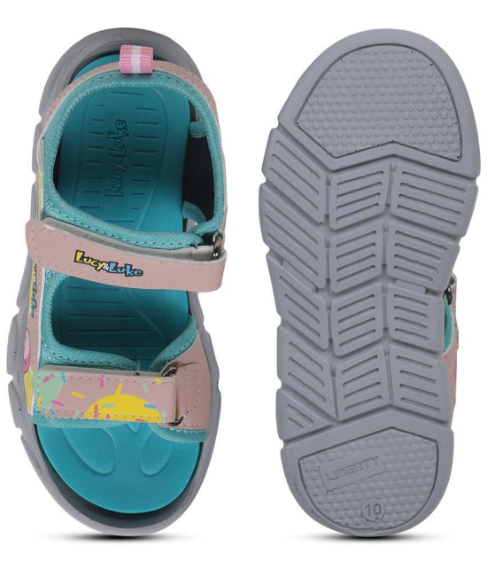 Liberty FLYNN-42 SeaGreen Velcro Sports Sandals For Kids - None