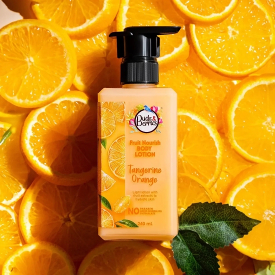 Buds&Berries Tangerine Orange Fruit Nourish Body Gel Lotion, Normal Skin - 240 ml