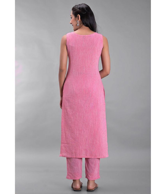 Maquien - Pink Straight Rayon Women's Stitched Salwar Suit ( Pack of 1 ) - None