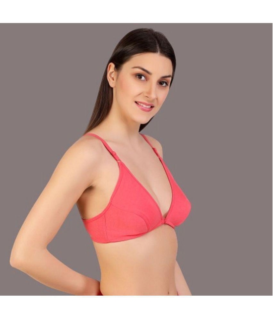 Zourt - Orange Cotton Non Padded Womens Everyday Bra ( Pack of 1 ) - None