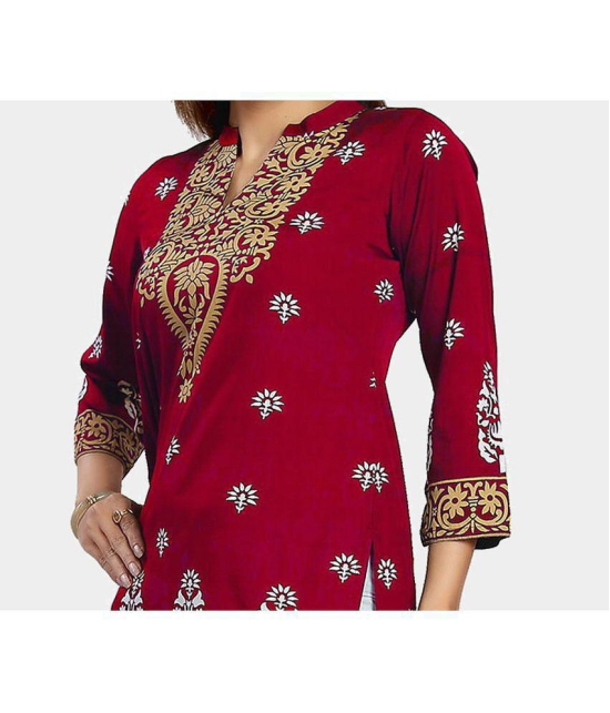 Meher Impex - Red Crepe Women''s Tunic ( Pack of 1 ) - None