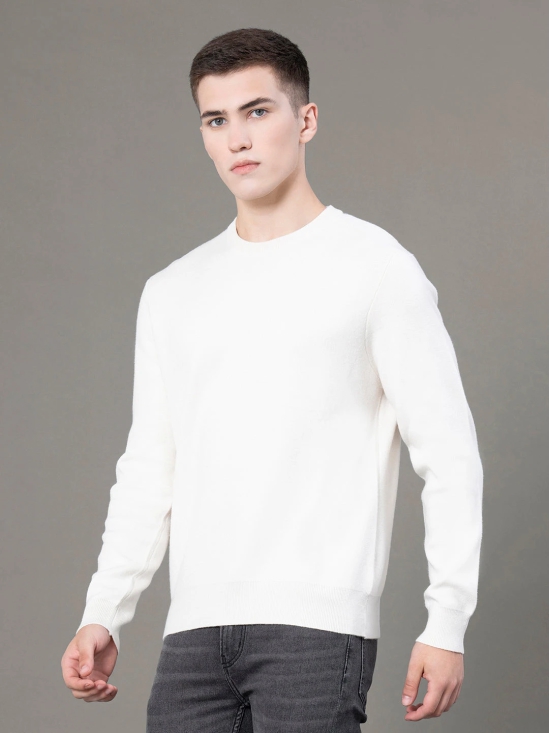 RedTape Round Neck Solid Sweater for Men | Essential Comfort for Every Day