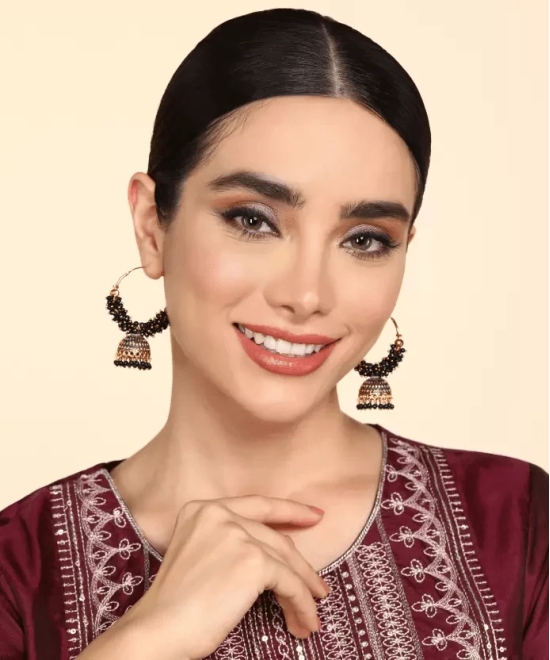 Trditional Ethnic Long and Layered Blue color Oxidised Bali Earrings for Women Alloy Jhumki Earring, Drops & Danglers, Chandbali Earring, Earring Set