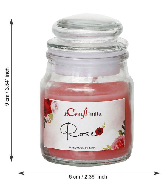 eCraftIndia Rose Votive Jar Candle Scented - Pack of 5