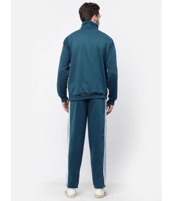 KZALCON - Teal Cotton Blend Regular Fit Mens Tracksuit ( Pack of 1 ) - XL