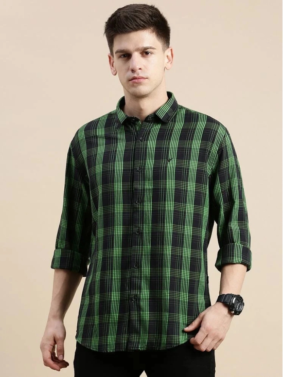 Showoff Cotton Blend Regular Fit Checks Full Sleeves Mens Casual Shirt - Black ( Pack of 1 ) - None