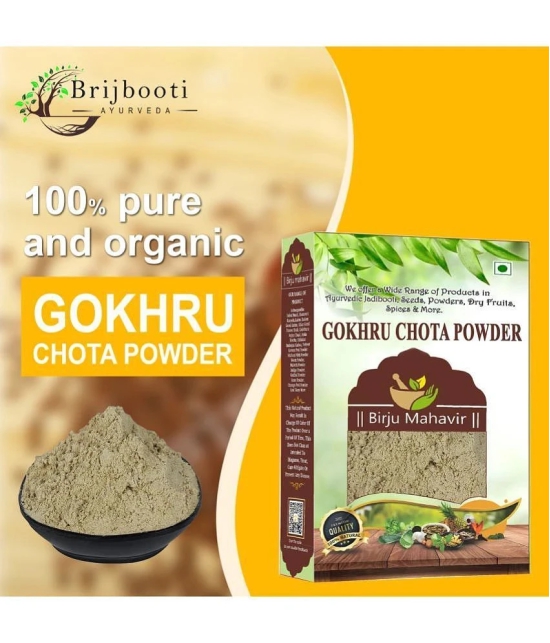 Brijbooti Gokhru Chota Seeds Powder - (1000 Gm) | Gokshura Powder | Small Caltrops