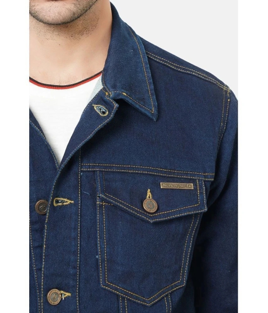 NUEVOSPORTA - Blue Denim Regular Fit Mens Denim Jacket ( Pack of 1 ) - None