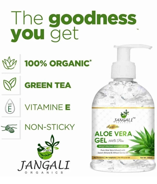 PURE JANGALI ORGANICS Aloe Vera Gel - Moisturize Skin & Younger Looking 600ML