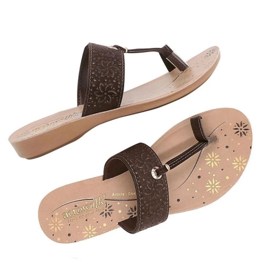 Aerowalk Brown Womens Flats - None