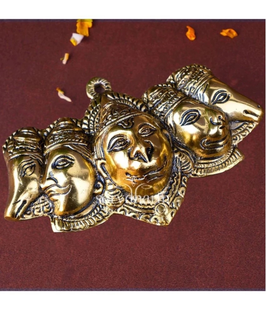 servdharm Aluminium Punchmukhi hanuman Idol ( 10 cm )