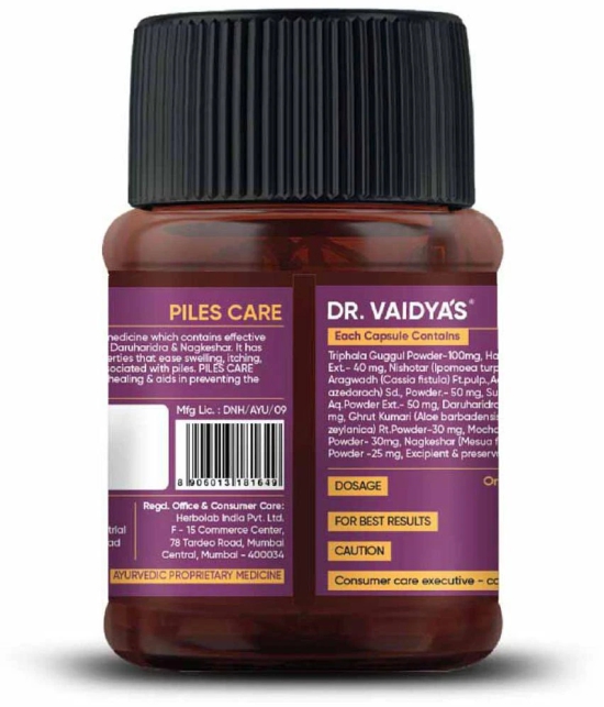 Dr Vaidya's Piles Care-30 Capsules - Pack of 4