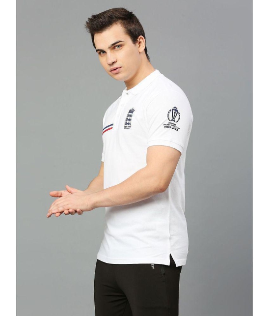 FanCode - White Cotton Regular Fit Men's Sports Polo T-Shirt ( Pack of 1 ) - None