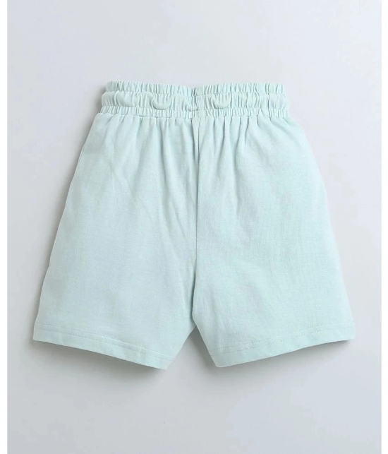 BUMZEE Sea Green Cotton Boys T-Shirt & Shorts ( Pack of 1 ) - None