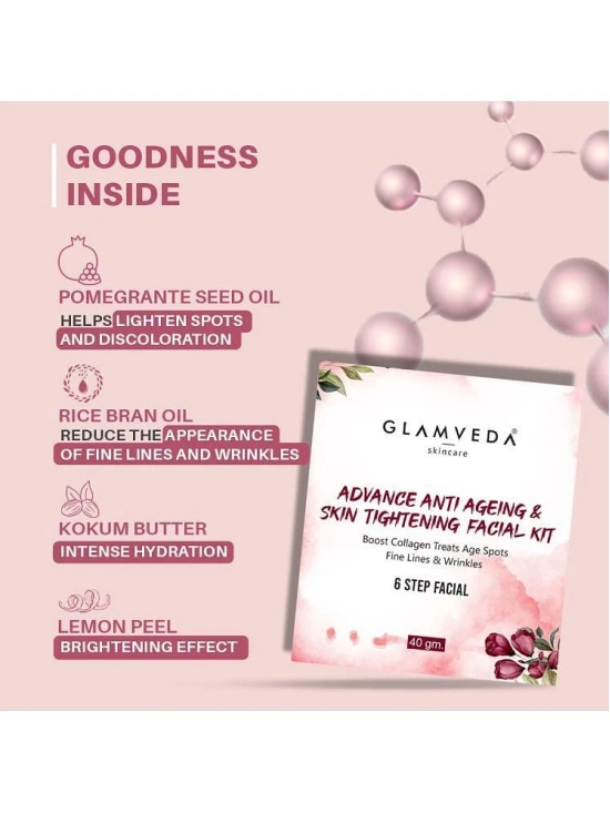 Glamveda Skin Tightening 3 Times Use Facial Kit For All Skin Type Aloe Vera 40 ( Pack of 1 )