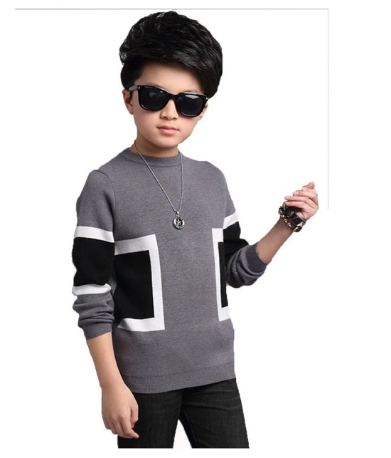 FORCE Kids Cotton Tshirt Grey::Black 11-12 Years - None