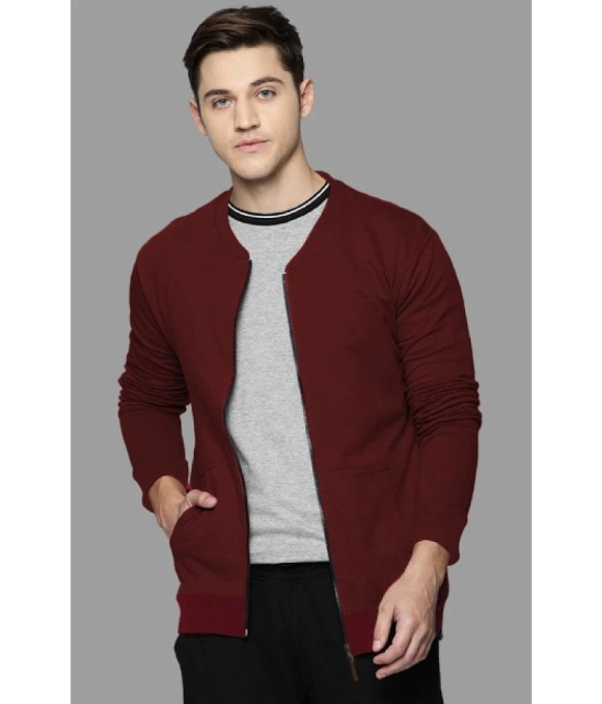 Leotude Fleece Mens Casual Jacket - Maroon ( Pack of 1 ) - None