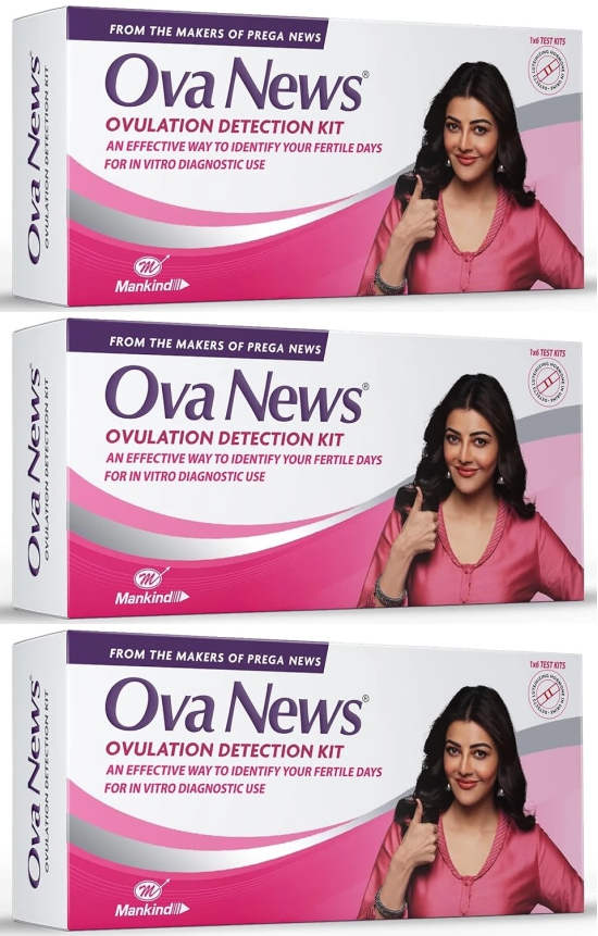 Ova News Ovulation Detection Kit by mankind Ovulation Kit  (18 Tests Pack of 3)