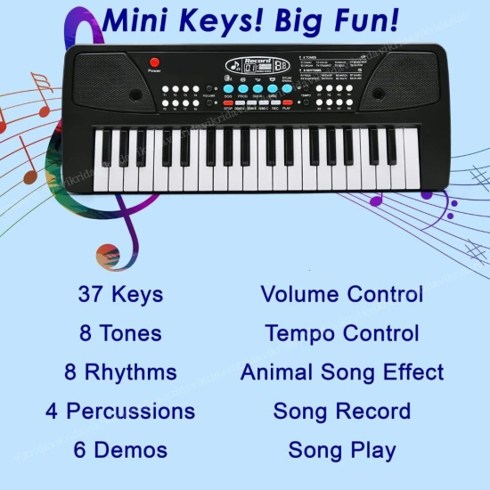 37 Key Electric Piano Keyboard Musical Toy 37 Key Piano Keyboard Toy with DC Power Option