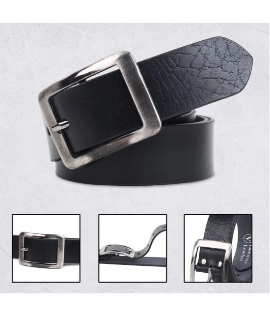 Loopa - Black Leather Mens Formal Belt ( Pack of 1 ) - None