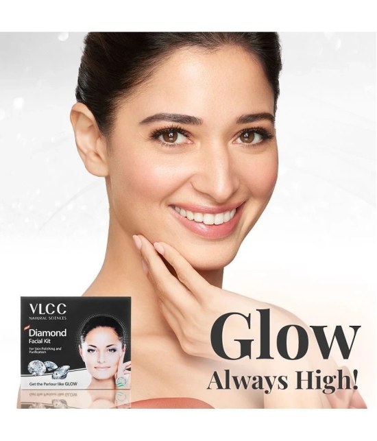 VLCC Diamond Single Facial Kit, 60 g, Parlour Glow with Natural Ingredients