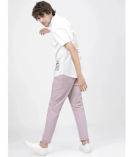 Ketch Tapered Flat Mens Chinos - Pink ( Pack of 1 ) - None