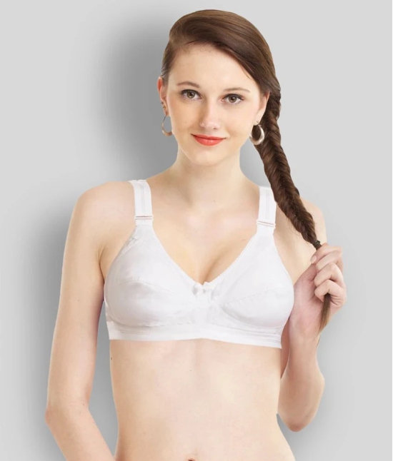 Madam Pack of 3 Cotton Non Padded Womens T-Shirt/ Seamless Bra ( White ) - None