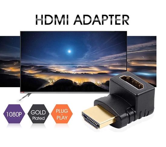 Lapster HDMI 90 Degree Connector Adapter  (L Shape) - 1 Piece