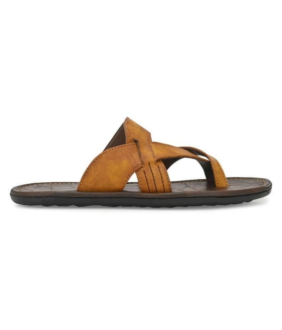 Leeport Tan Flip Flops - 9