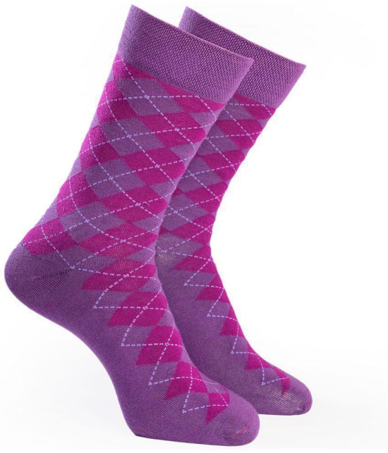 Man Arden - Purple Cotton Men's Mid Length Socks ( Pack of 1 ) - Purple