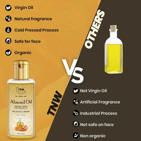 Virgin Almond Oil - Cold Pressed Oil For Skin & Hair (Pure & Natural)