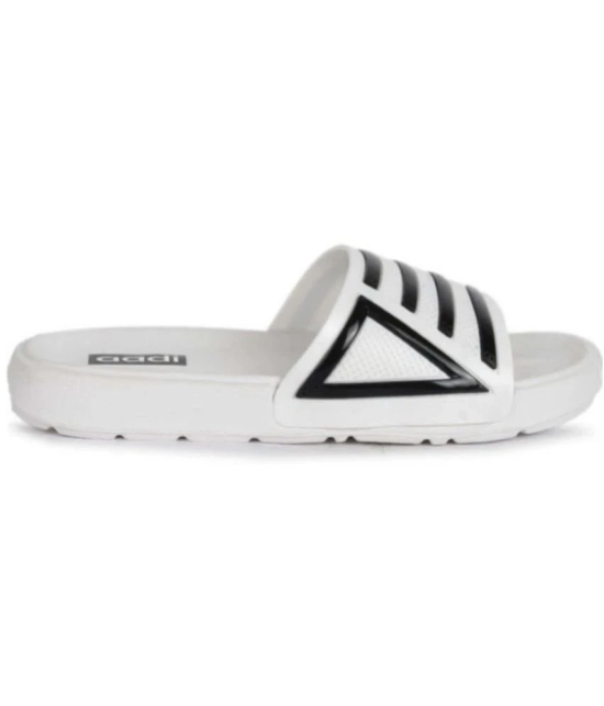 Aadi - White Mens Slide Flip Flop - None