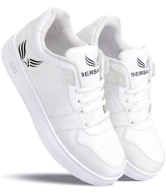 Bersache White Mens Sports Running Shoes - None