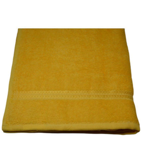 Gahoifab Single Cotton Bath Towel Yellow - Yellow