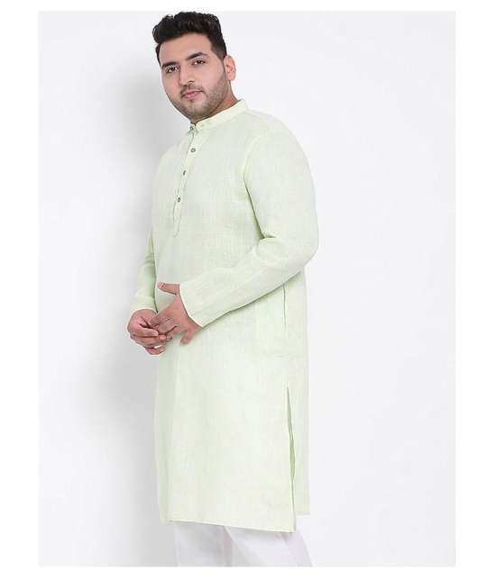 Hangup Green Linen Kurta - None