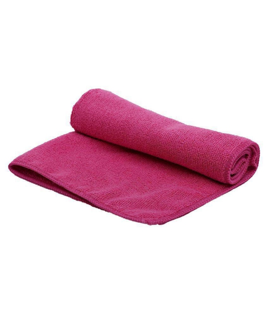 SOFTSPUN Microfiber Hair and Face Care Towel 40X40 cm 340 GSM (Set of 1, pink)