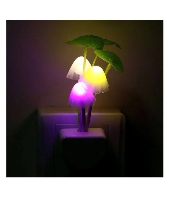 Arzet FANCY MUSHROOM SHAPE AUTOMATIC SENSOR COLOR CHANGING NIGHT LAMP Night Lamp Multi - Pack of 1