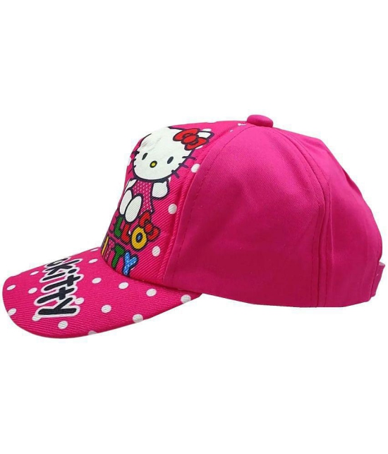 Zacharias Unisex Kids Cotton Cap kc-24 (Dark Pink_1-5 Years) (Pack of 1) - None