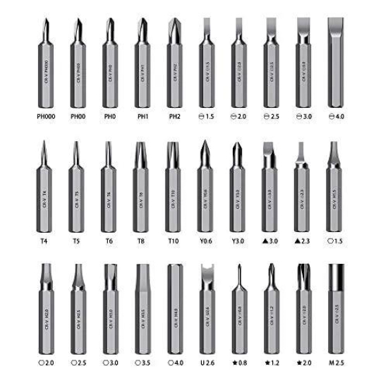 MILONI USA 32 in 1 Interchangeble Multipurpose Mini Screwdriver Set Magnetic Slot Wrench Bits Repair Tools Kit Set Screwdriver Set for Home Appliance,Laptop,Mobile,Computer (32 in 1 Tools Kit)