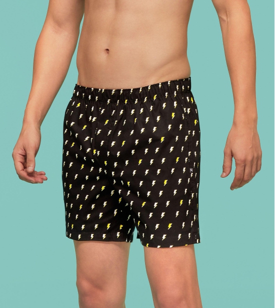 Remix Cotton Boxers Lightning Black XXL