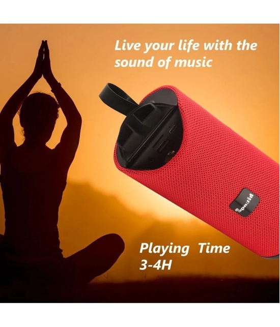 hitage BT-5.1 Rocker Series 10 W Bluetooth Speaker Bluetooth V 5.1 with USB,SD card Slot,Aux Playback Time 4 hrs Red - Red