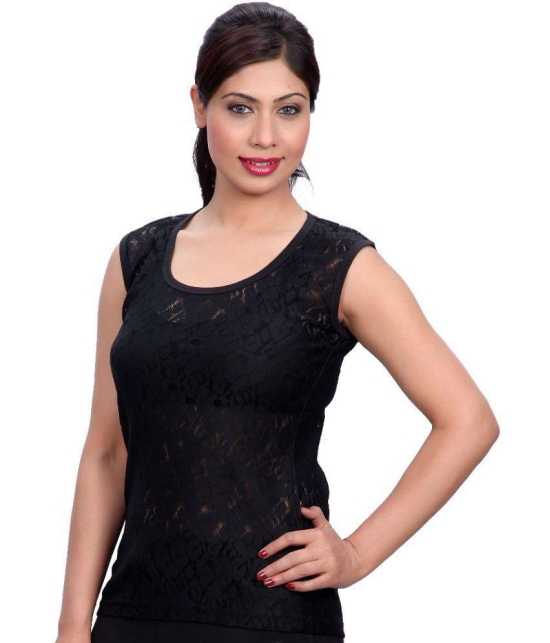 Selfcare Black Net Camisoles - S