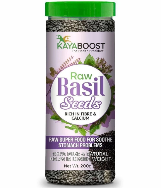 KAYABOOST Basil Seeds Weight Loss, Rich In Omega, Fiber Diet Sabja Seed (200 g)